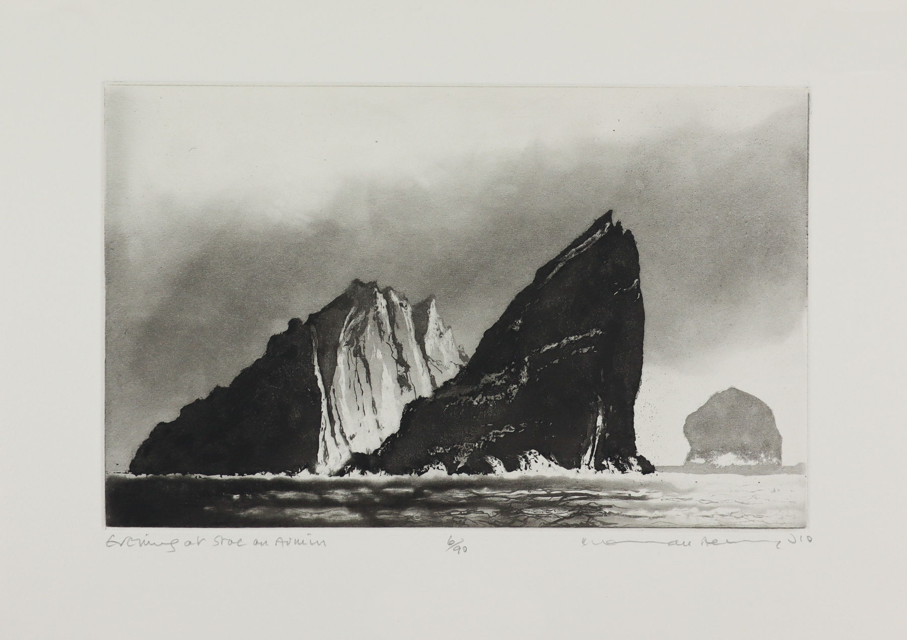 Norman Ackroyd, Evening at Stac an Armin, 2010