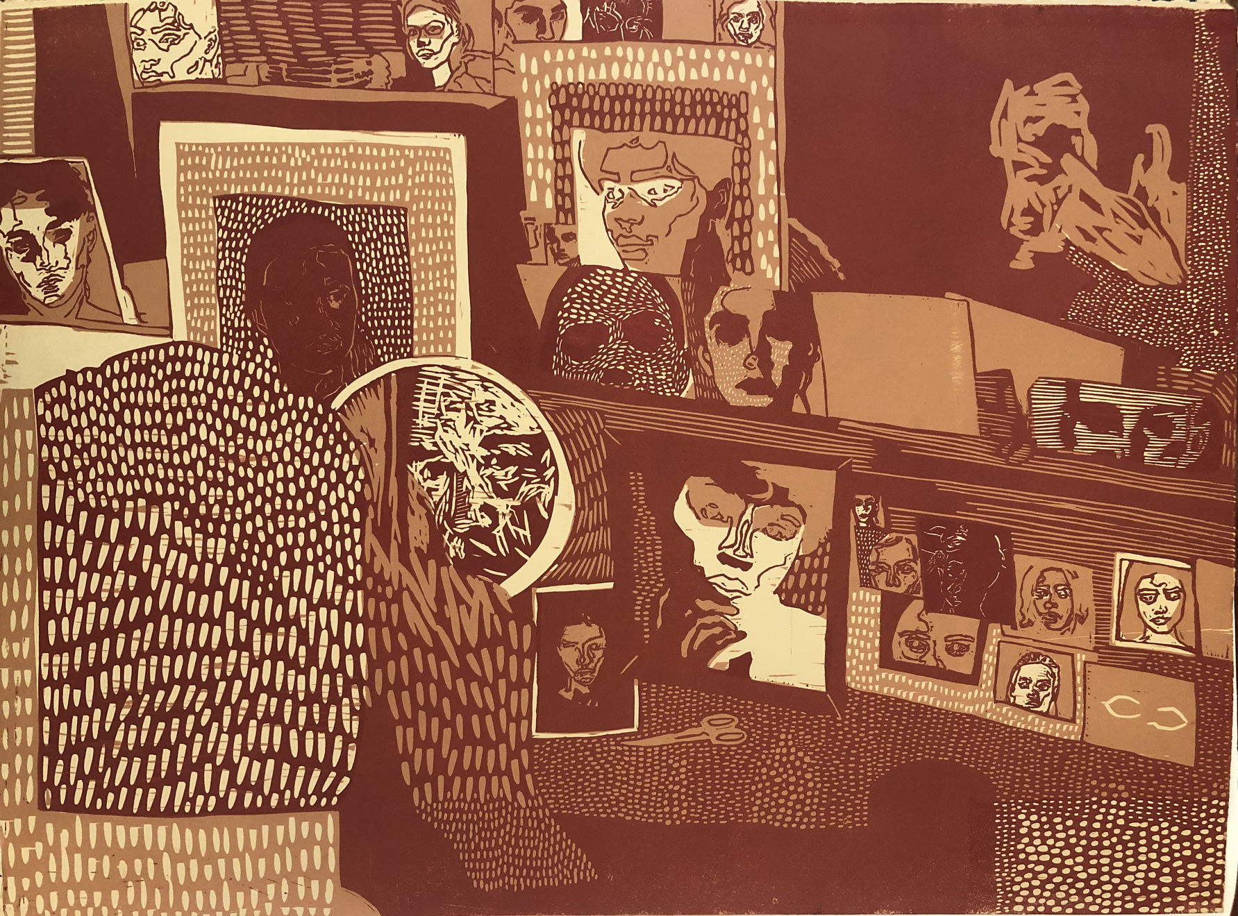 Christmas Auction 2021, LOT 73: Jake Garfield - Man Painting a Picture, 2021