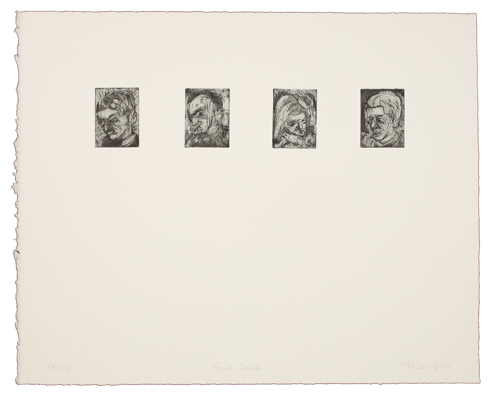Leon Kossoff, Four Heads, 1984