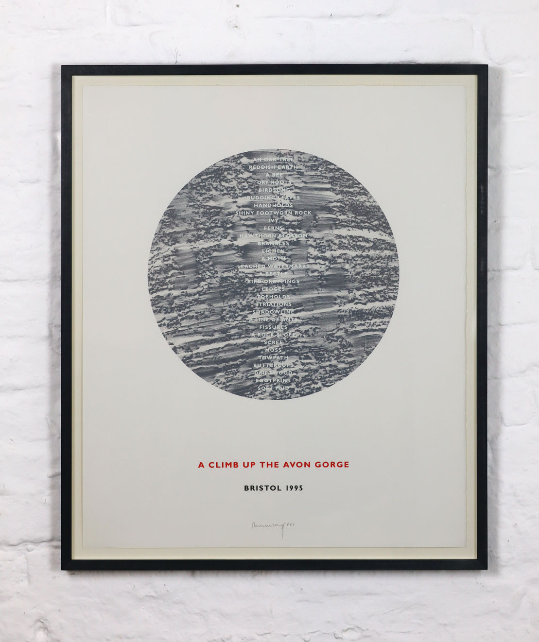Richard Long, A Climb up the Avon George, 1995
