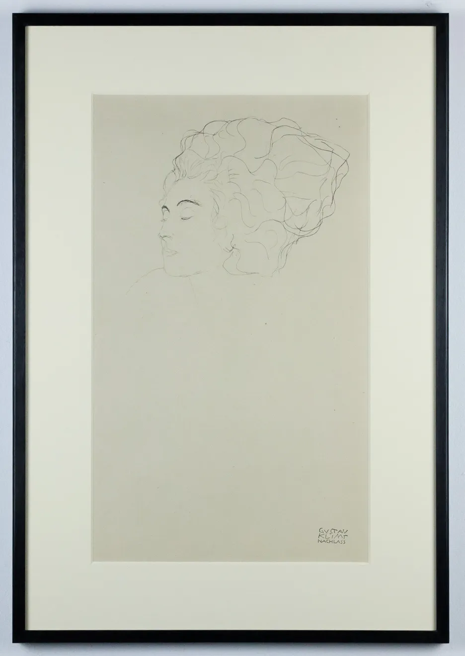 Gustav Klimt, Head Study (pencil), 1919