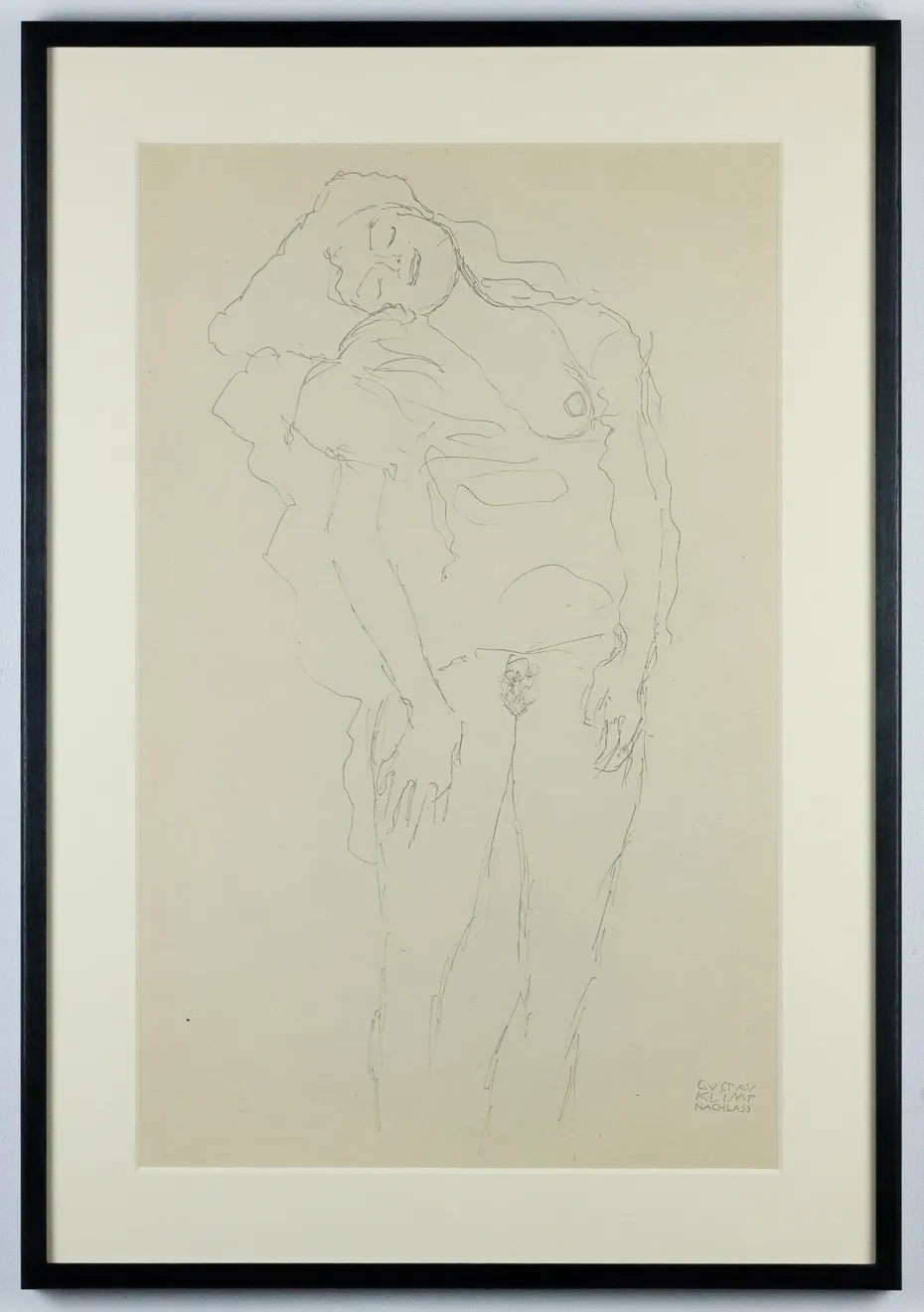 Gustav Klimt, Female Nude, Standing, 1919