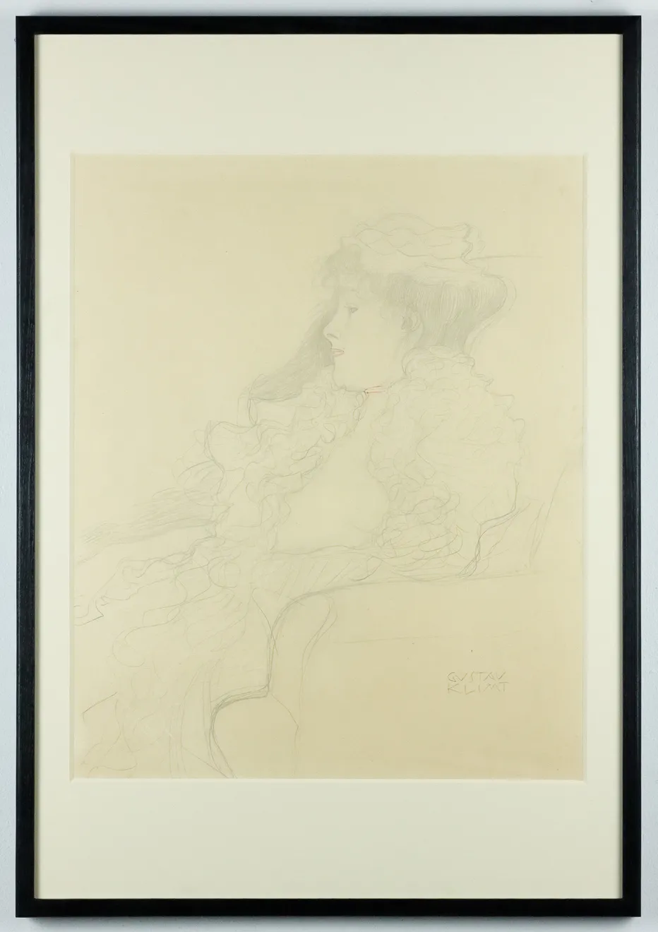 Gustav Klimt, Seated Girl, Facing Left, 1964