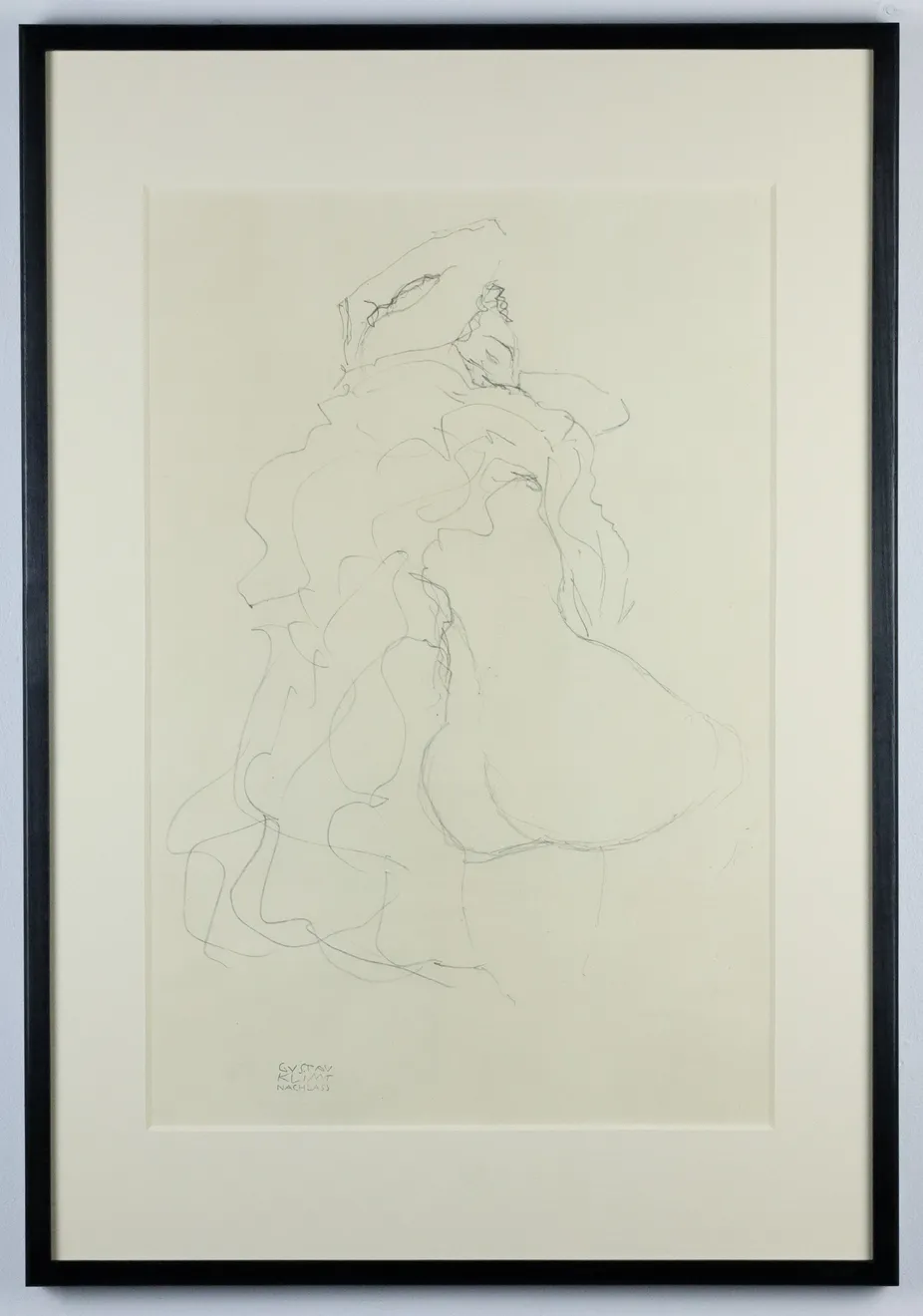 Gustav Klimt, Female Semi-Nude in Movement Toward the Right, 1964