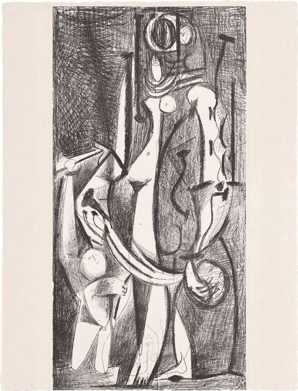 PABLO PICASSO, Vénus et l ́amour (d'après Cranach), 1ère variation (Venus and Love, after Cranach) (M182), 1949