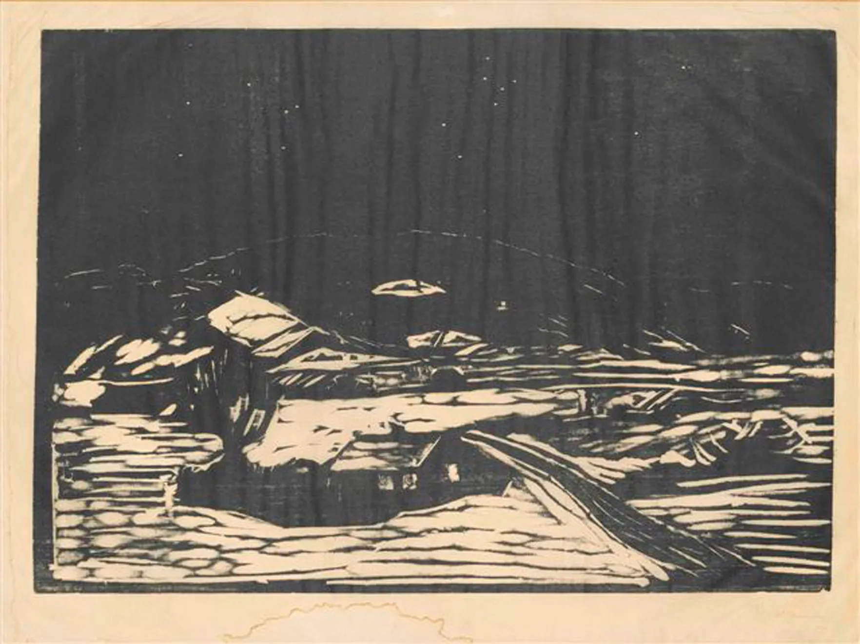 EDVARD MUNCH, Snølandskap (Winter Landscape) (Woll 134.a.I), 1898