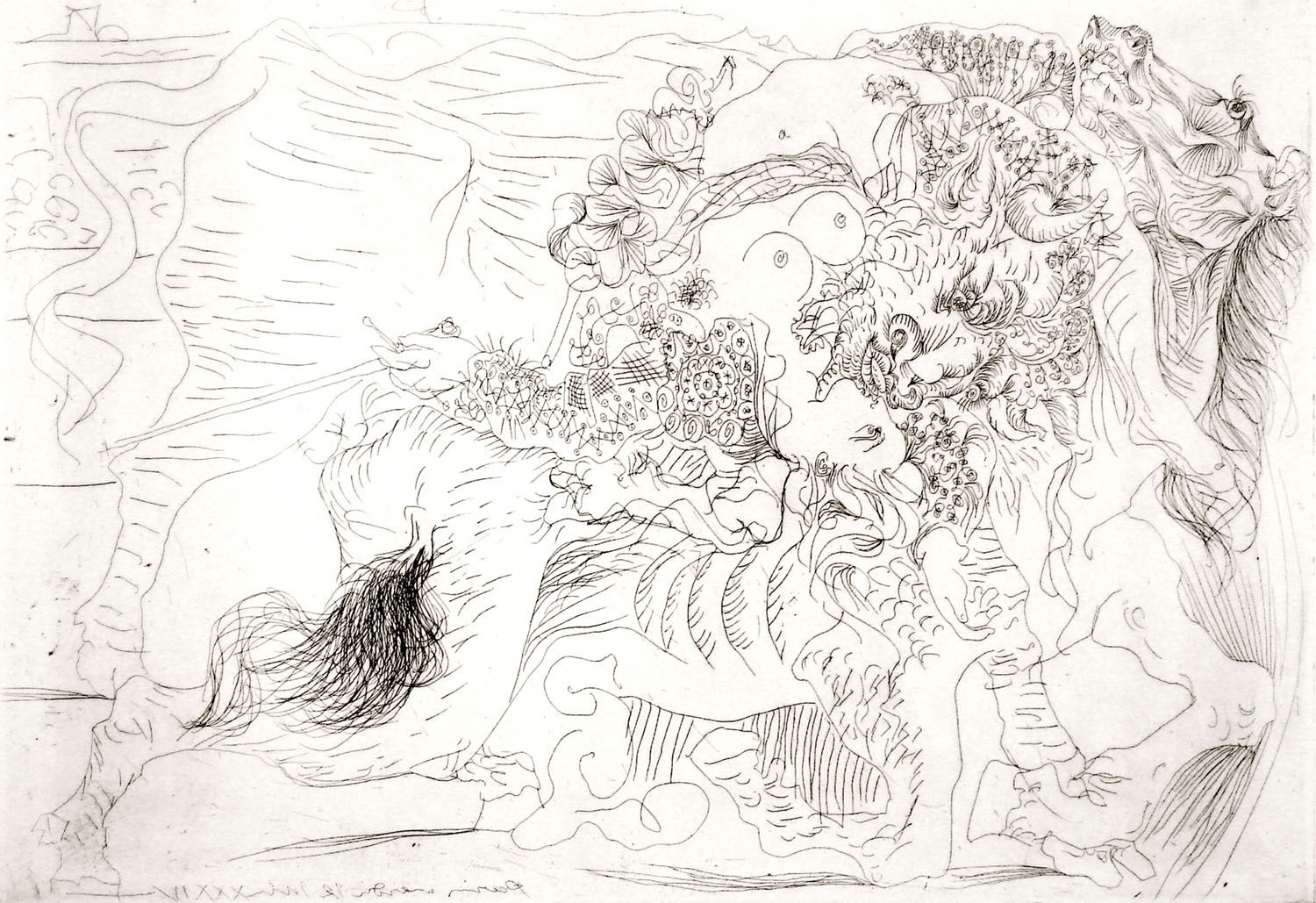 PABLO PICASSO, Femme Torero (Bloch 1329), 1934 (June 12, Paris)