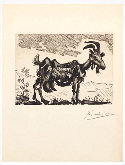 PABLO PICASSO, La Chèvre (Bloch 697), 1952 (June 16, Paris)