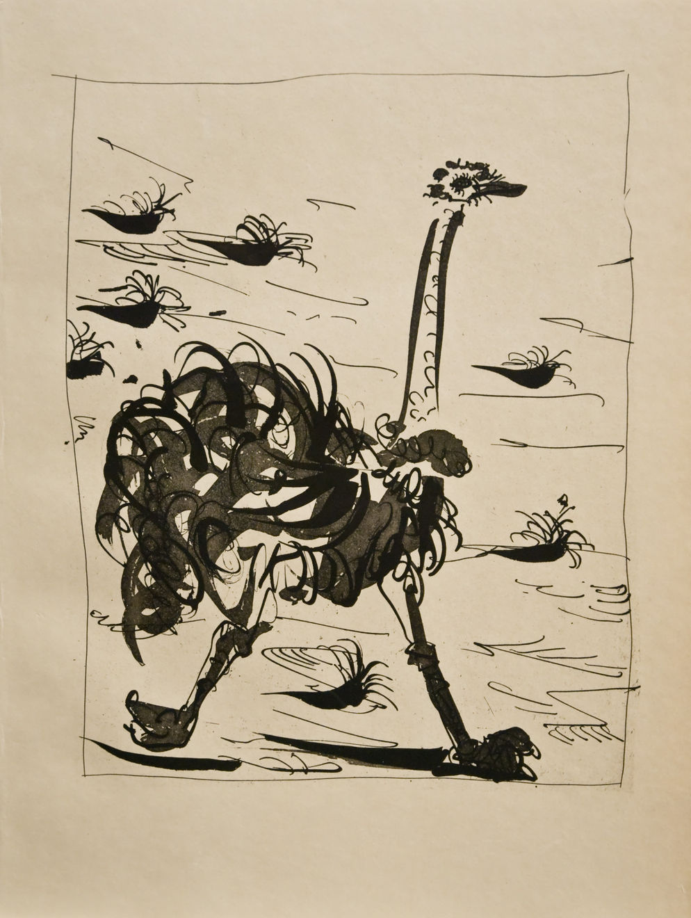 PABLO PICASSO, La Otruche (L'Autruche) (The Ostrich) (Bloch 343), Paris (1936)