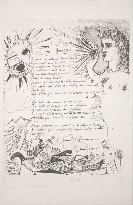 PABLO PICASSO, Grand Air (Bloch 289), 1936 (Probably June, Paris)