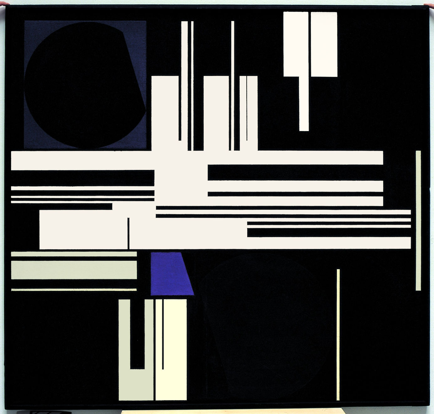 Komposition mit violett, 1960 acrilico su masonite