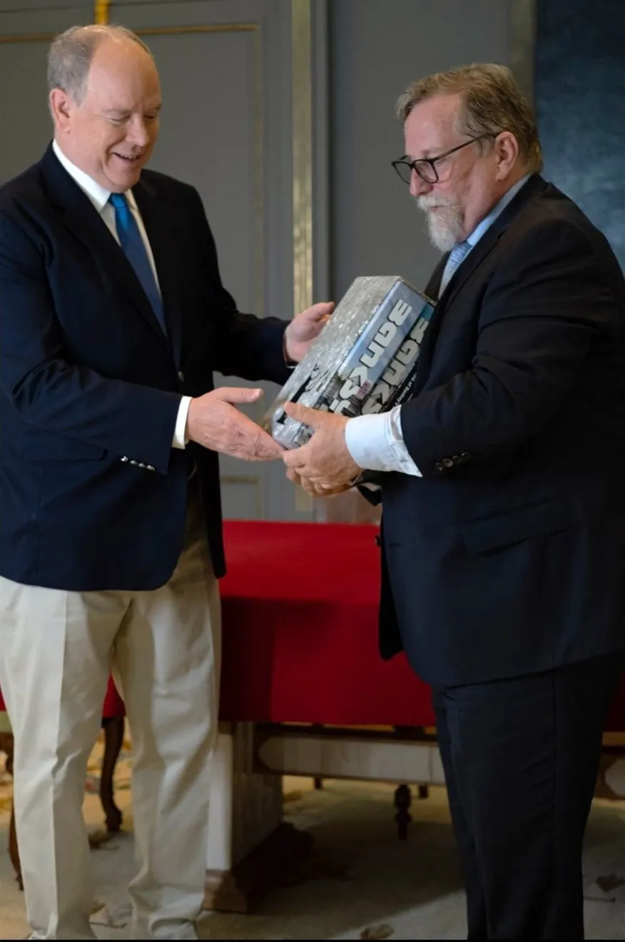 Prince Albert of Monaco with Richard Hessink. Photo by Axel Bastello / Palais princier Monaco. Copyright.