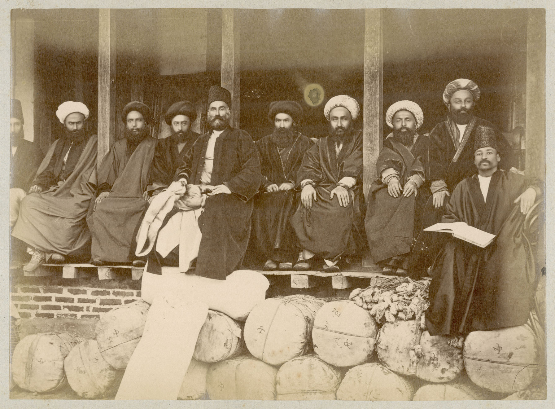 Antoin Sevruguin, Silk merchants in the Rasht Bazaar, Late 19th Century