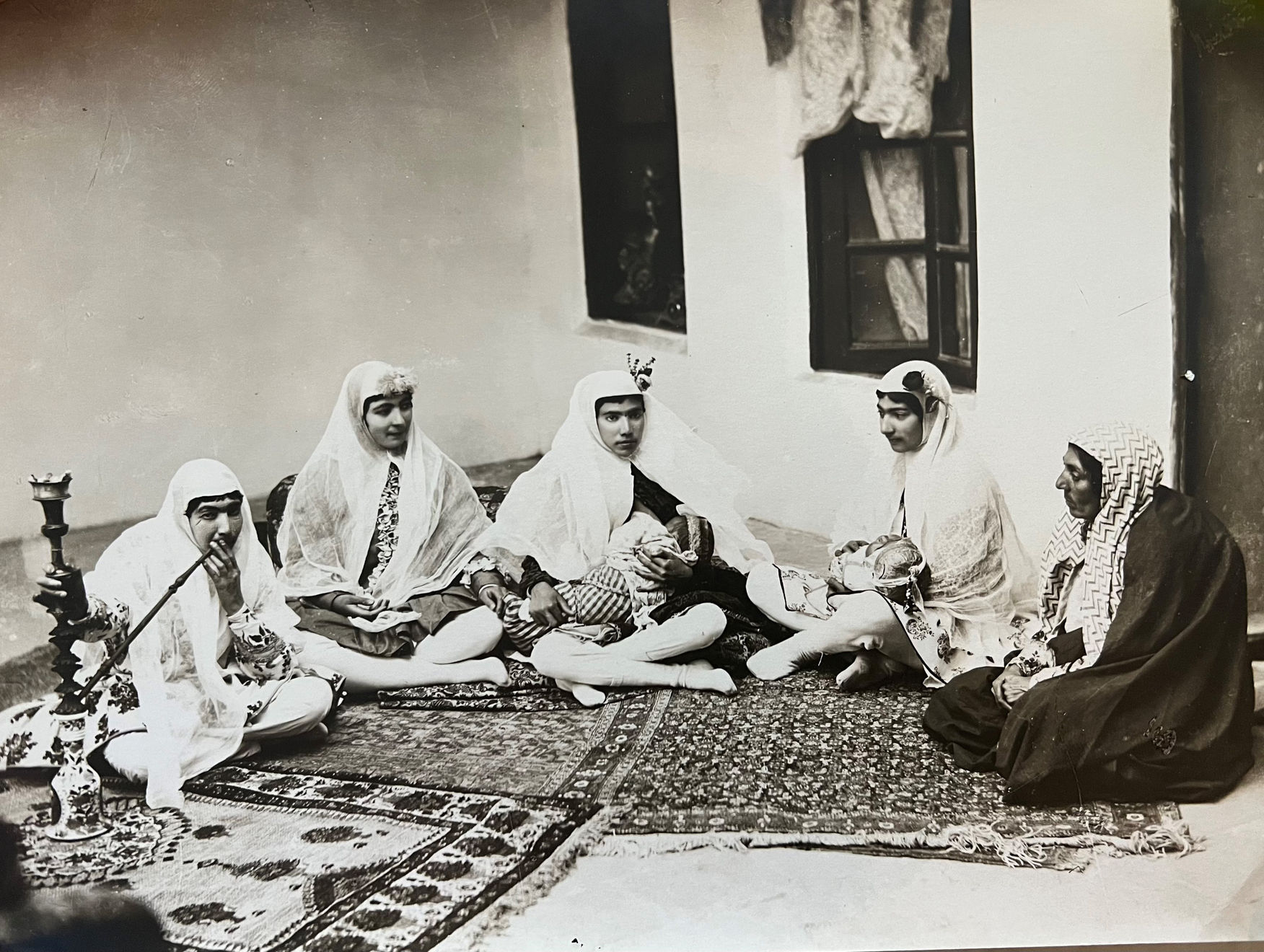Antoin Sevruguin, A group of seated women with young children, Late 19th Century or early 20th Century