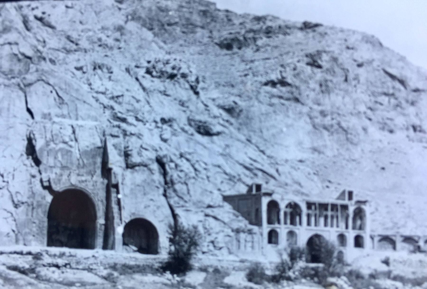 Not known, Taq-i-Bustan, Sassanian rock sculptures on the south side of the Bisutun mountain, Late 19th Century, Early 20th Century