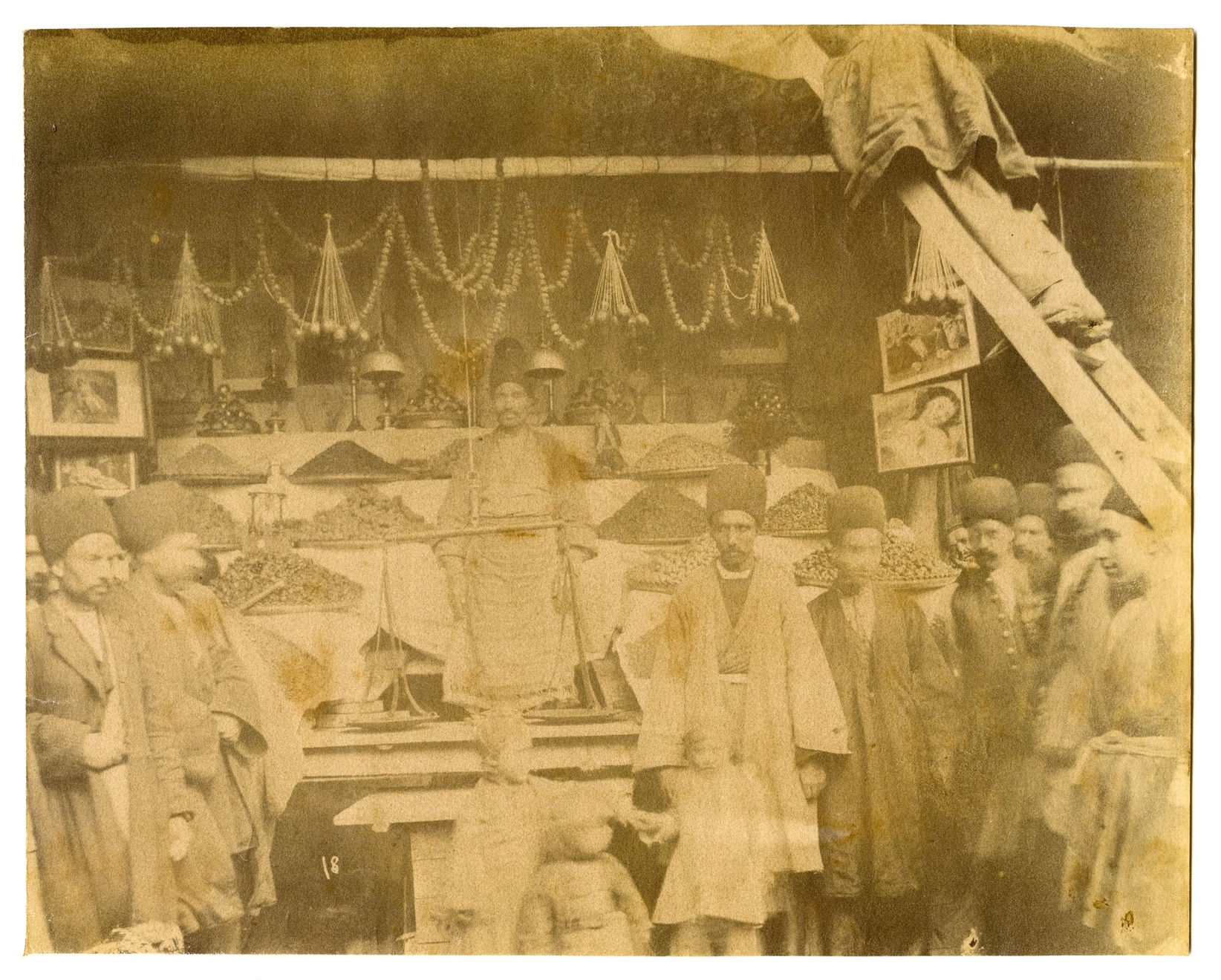 Antoin Sevruguin, A fruit shop in a bazaar in Tabriz, Late 19th Century