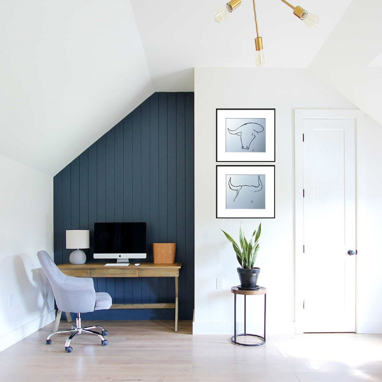 Shabs Beigh, Bull Head In Ink 2, 2023