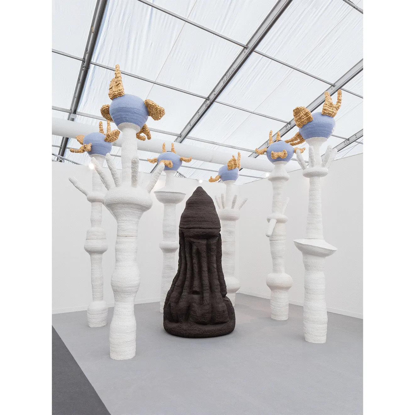 Nicholas Pope Yahweh and the Seraphim, 1995 Glazed and lustred ceramic 7 Parts: max 430 cm