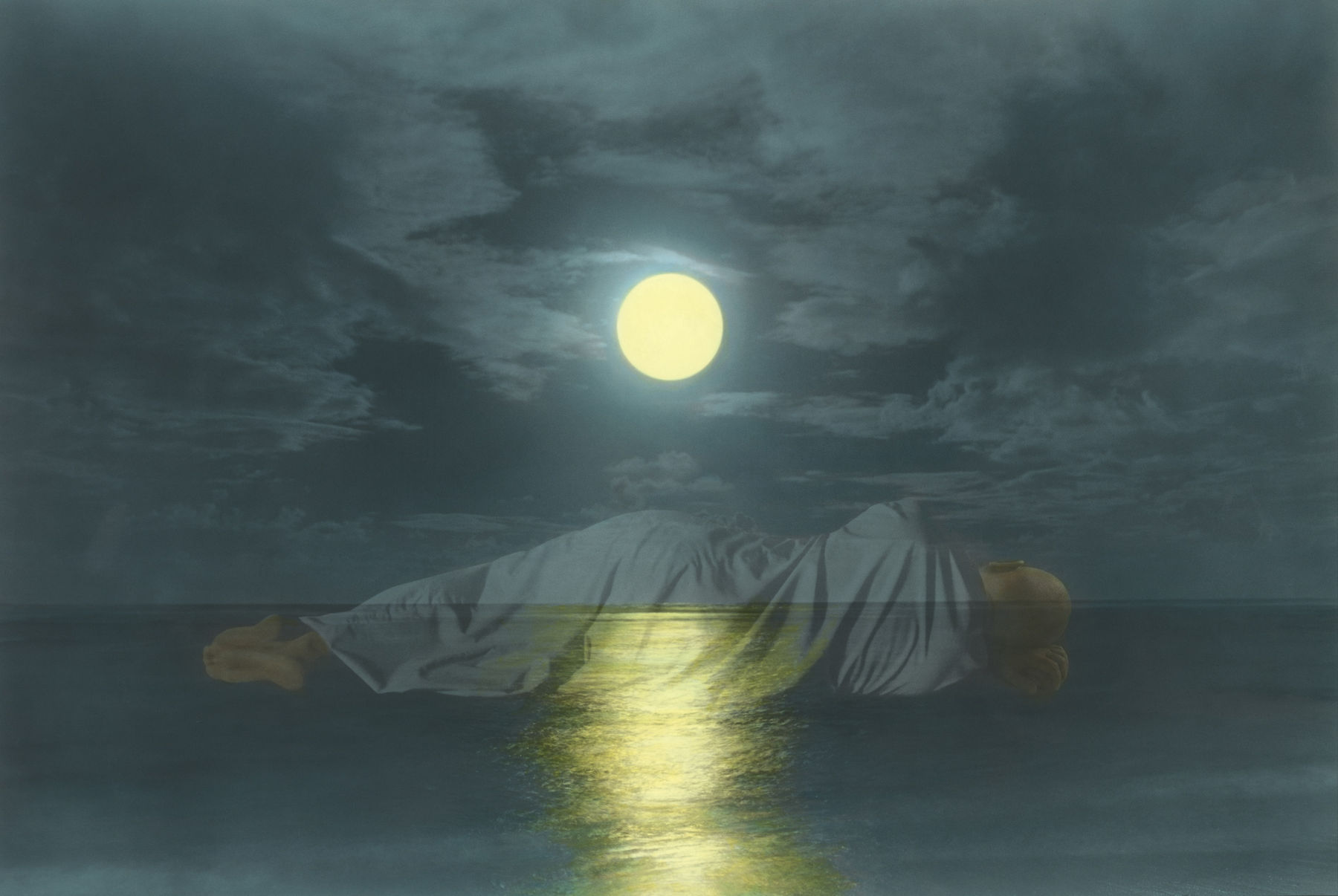 Youssef Nabil, Self-portrait with the Moonlight, 2021