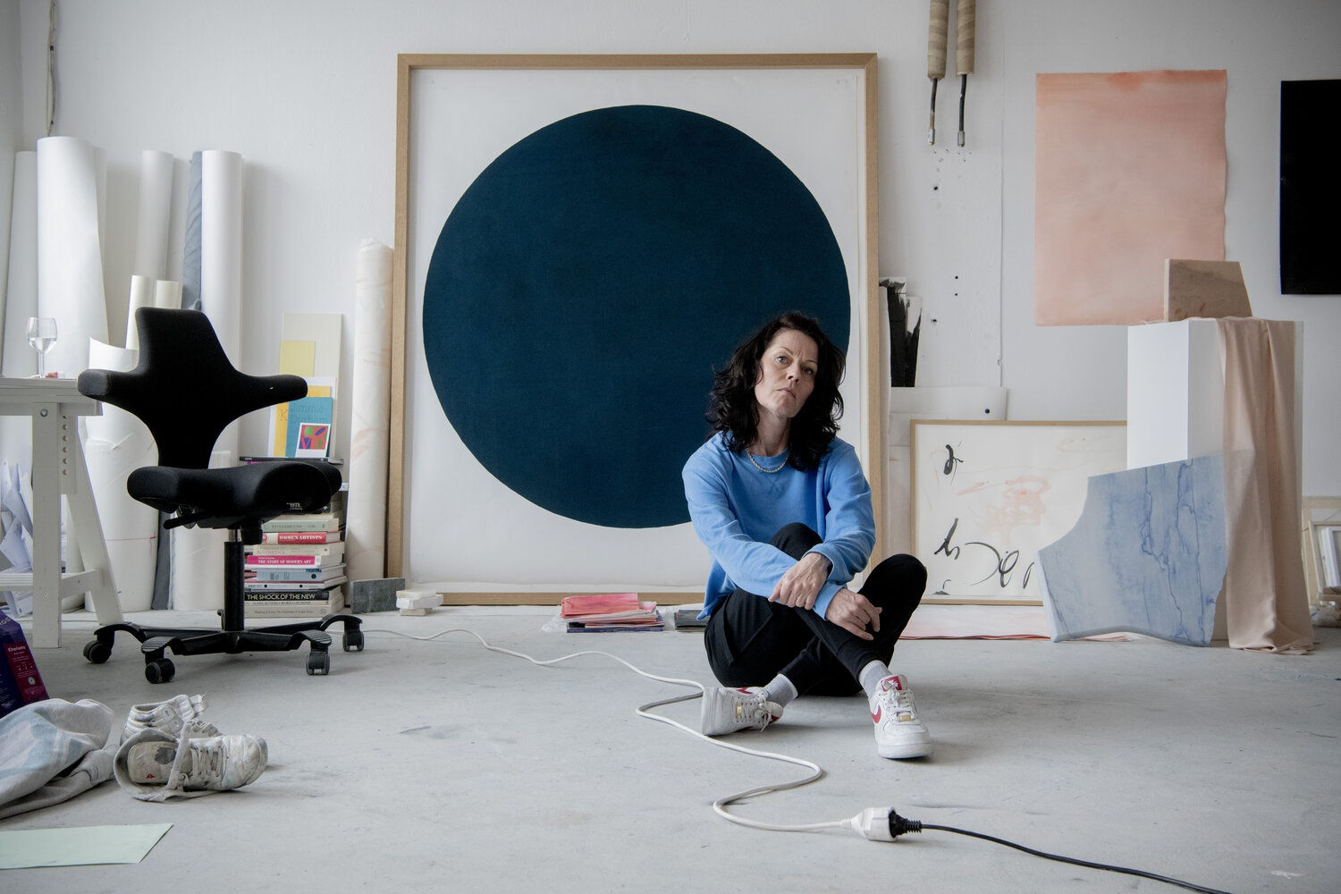 Margrethe Aanestad in her studio. Photo: Jan Inge Haga
