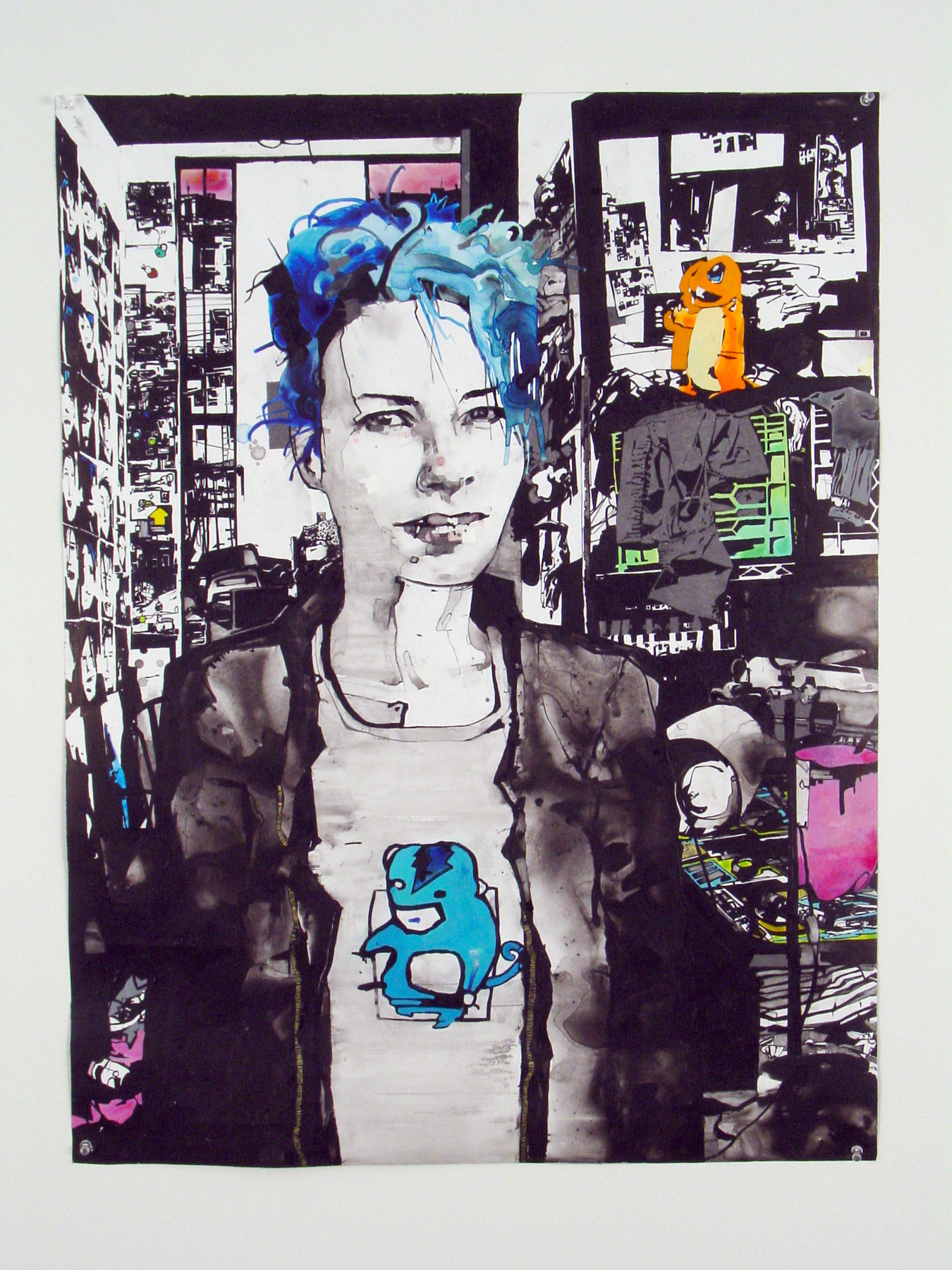 Zak Smith, Varrick in a Shirt I Made That has a Monkey