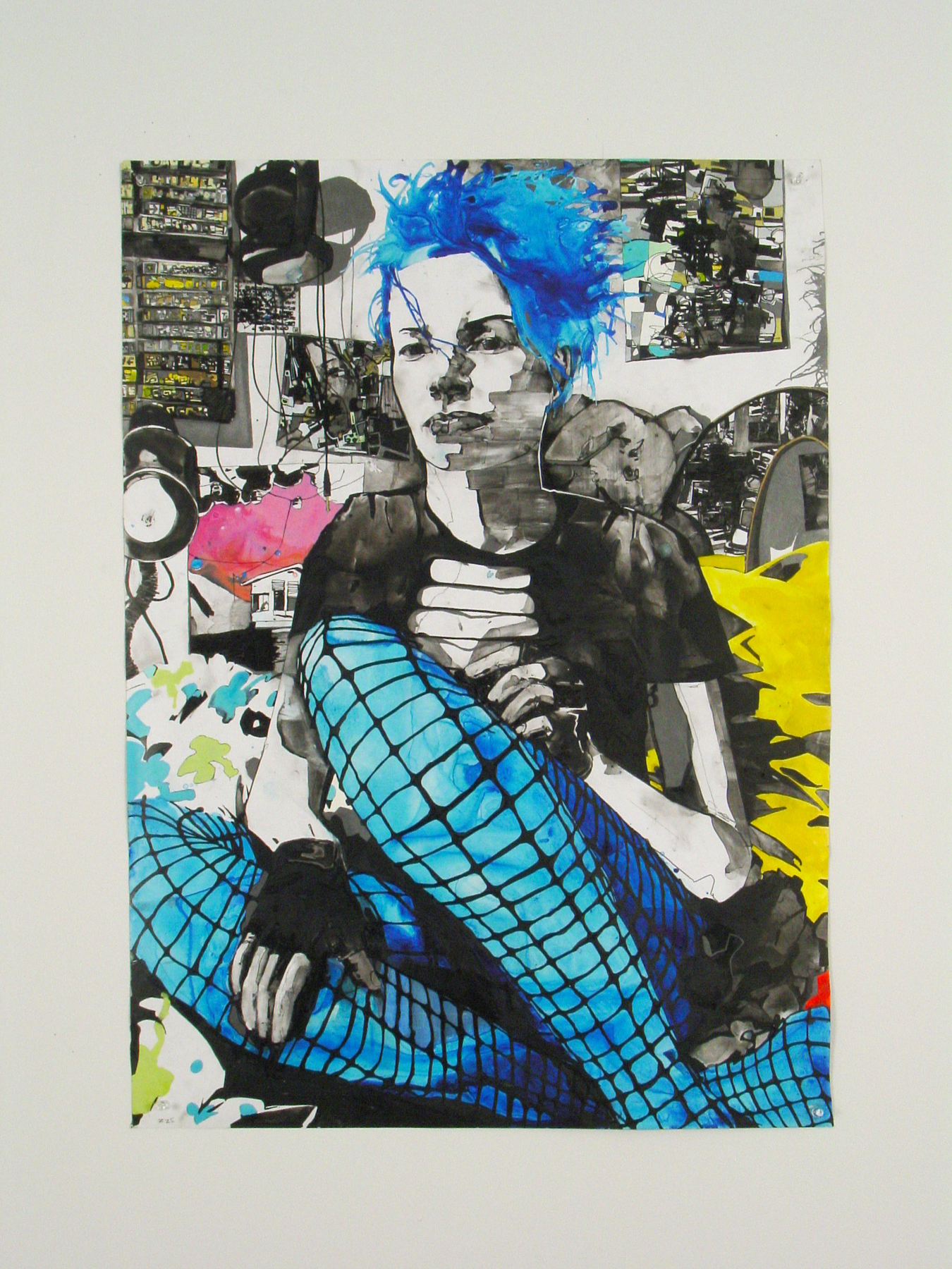 Zak Smith, V in a Corner with a Stuffed Rabbit, 2002