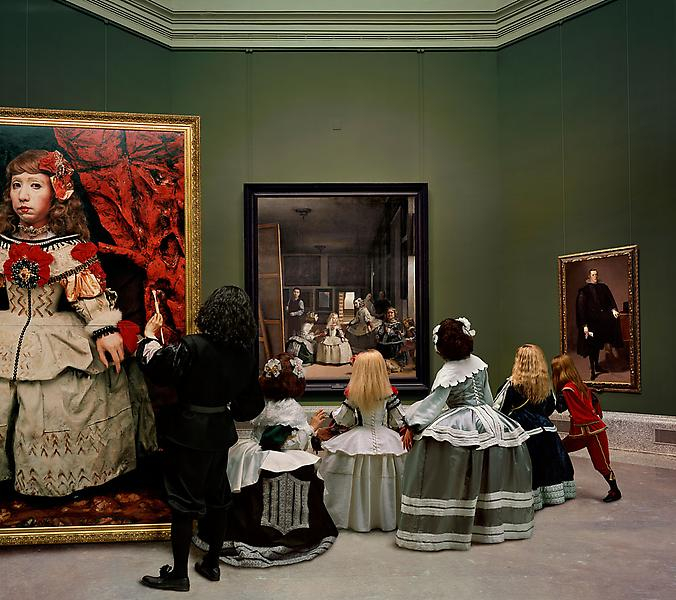 Yasumasa Morimura Las Meninas renacen de noche IV: Peering at the secret scene behind the artist, 2013