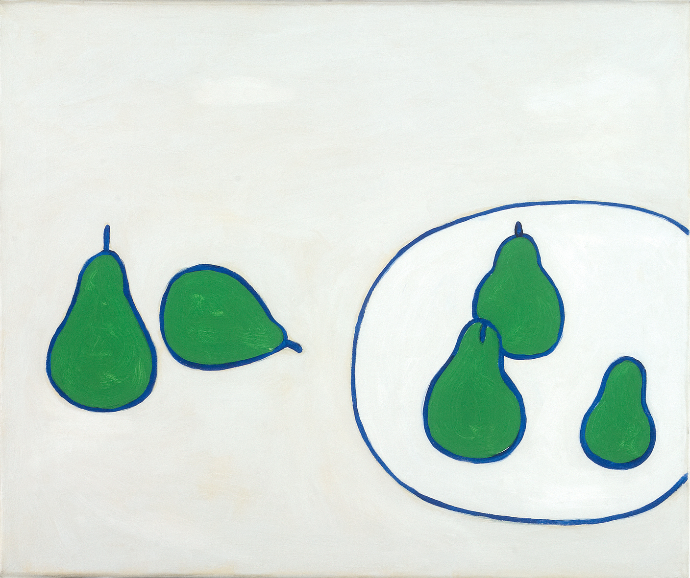 William Scott, Still Life, Pears, 1977, Oil on canvas, 16" x 20" at Anita Rogers Gallery