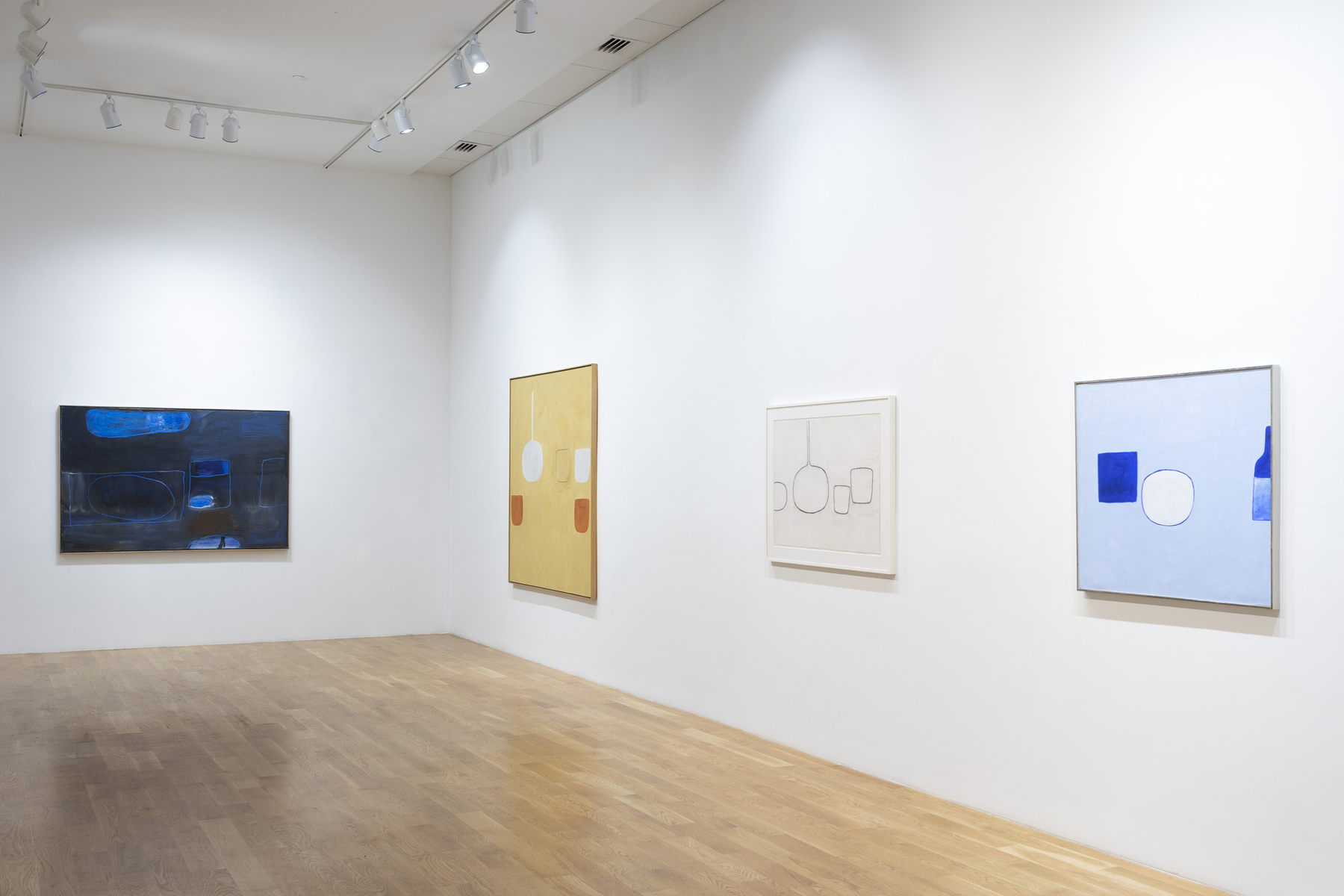 Installation view of William Scott: Paintings and Drawings, Fifties Through Eighties at Anita Rogers Gallery