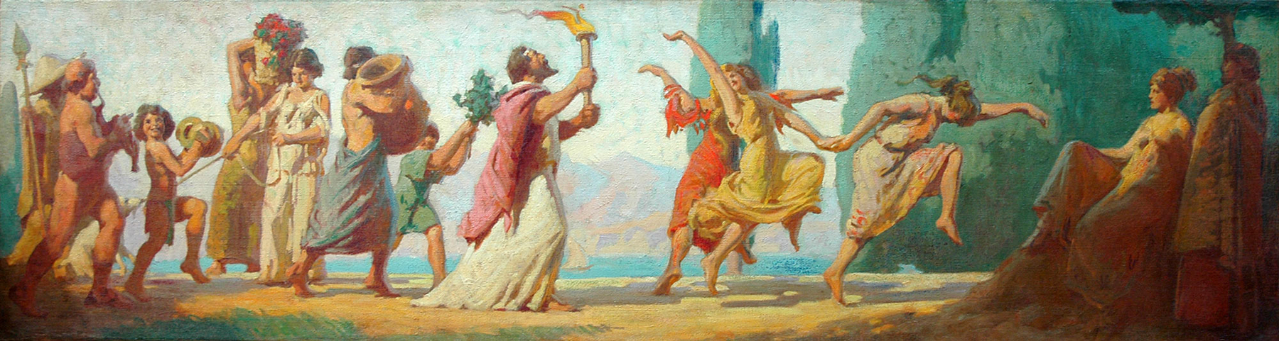 ANONYMOUS, Neoclassical Mural Study, c. 1915