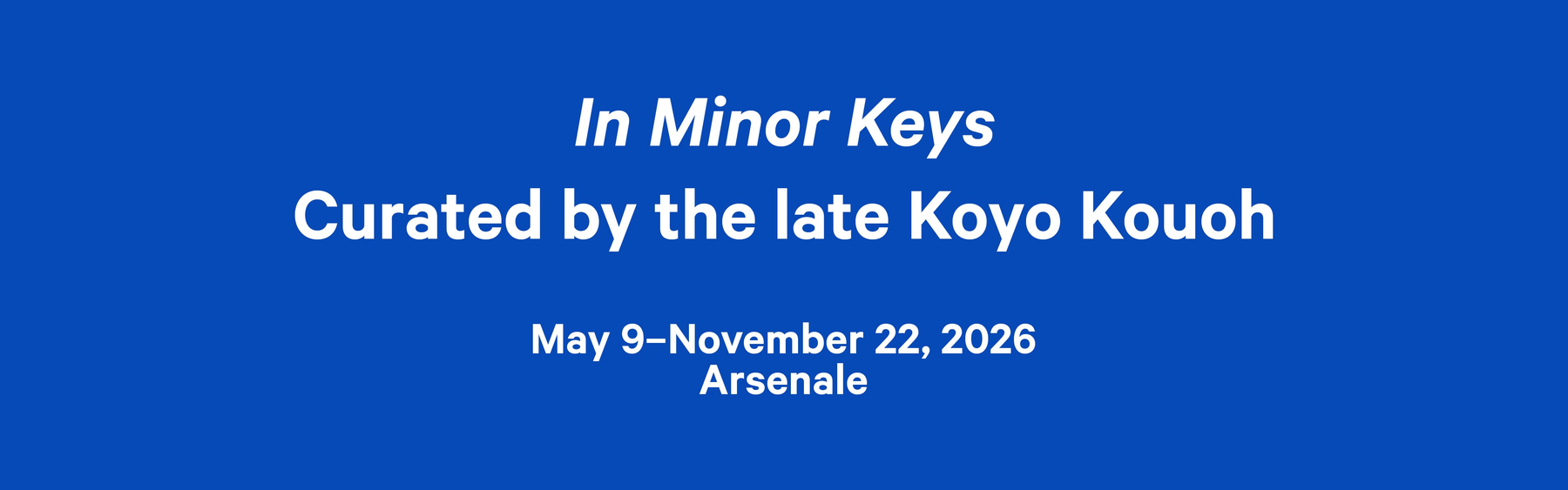 in minor keys banner