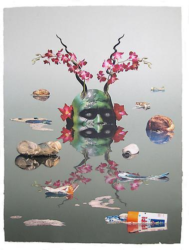 ASHLEY BICKERTON Green Reflecting Head Version No. 1, 2006