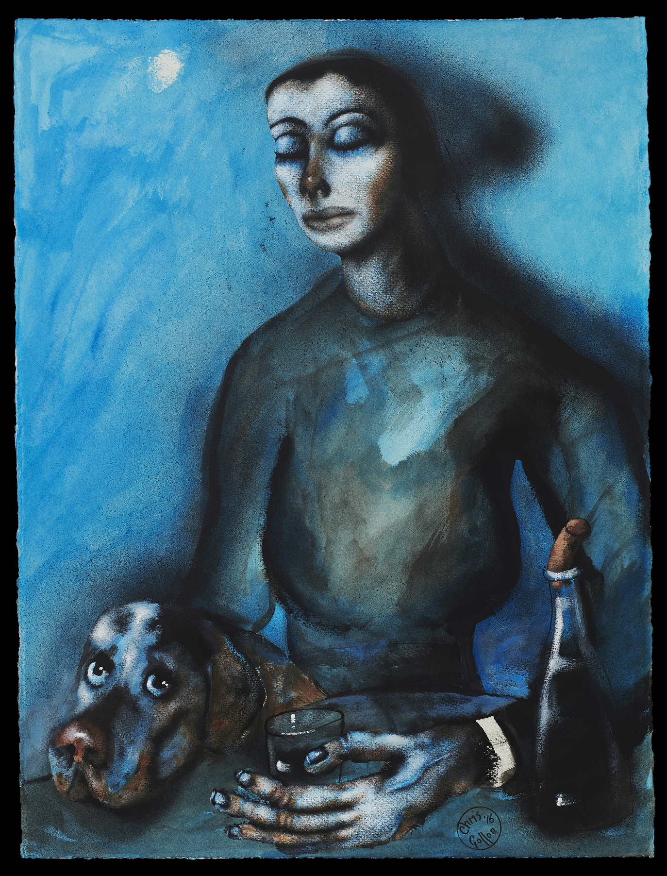 Chris Gollon, Study on Paper (VI) for Gimme Some Wine