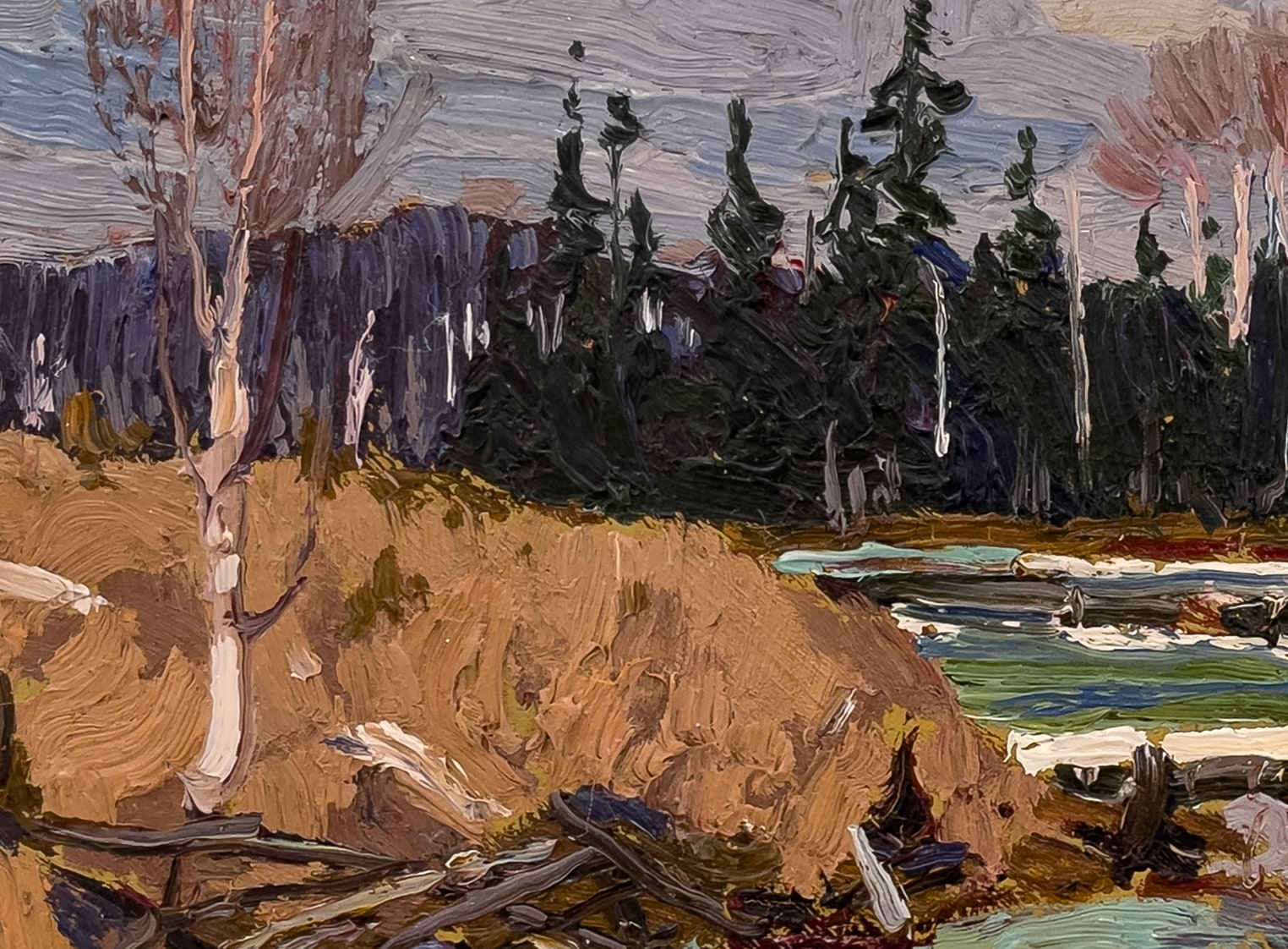 River in Spring (Spring Break-up or Spring Ice)