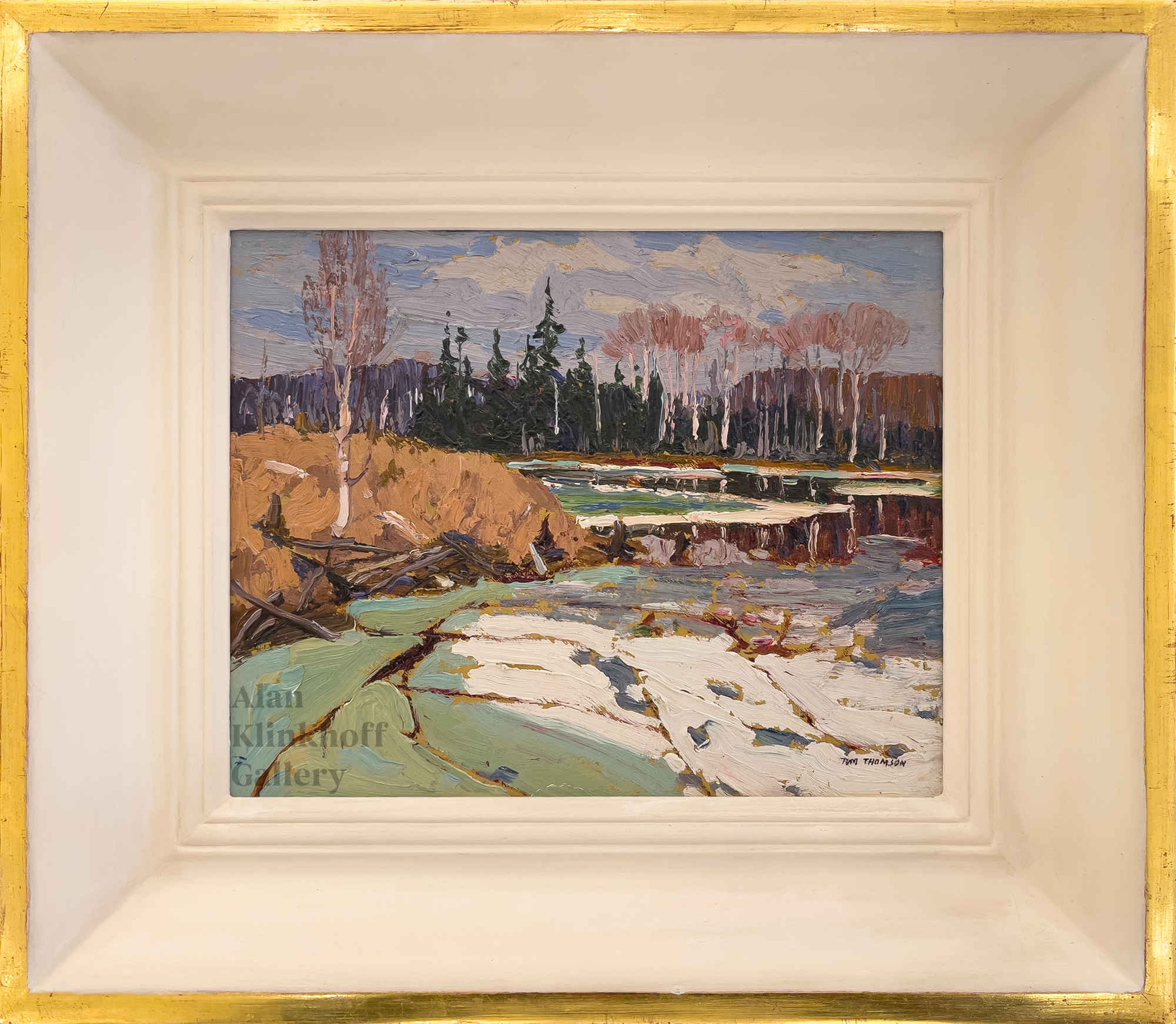 River in Spring (Spring Break-up or Spring Ice)