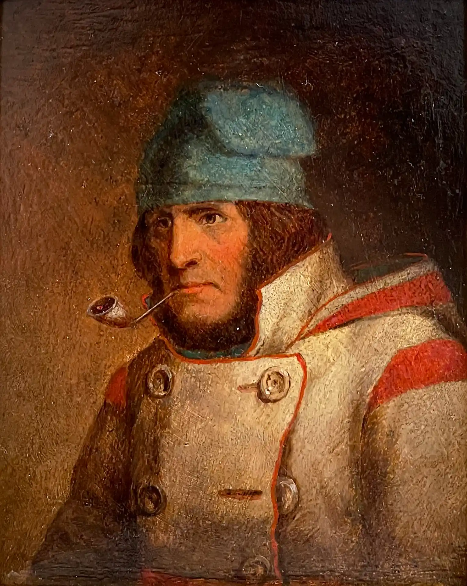 Canadian Habitant in Blue Tuque, a Self-Portrait