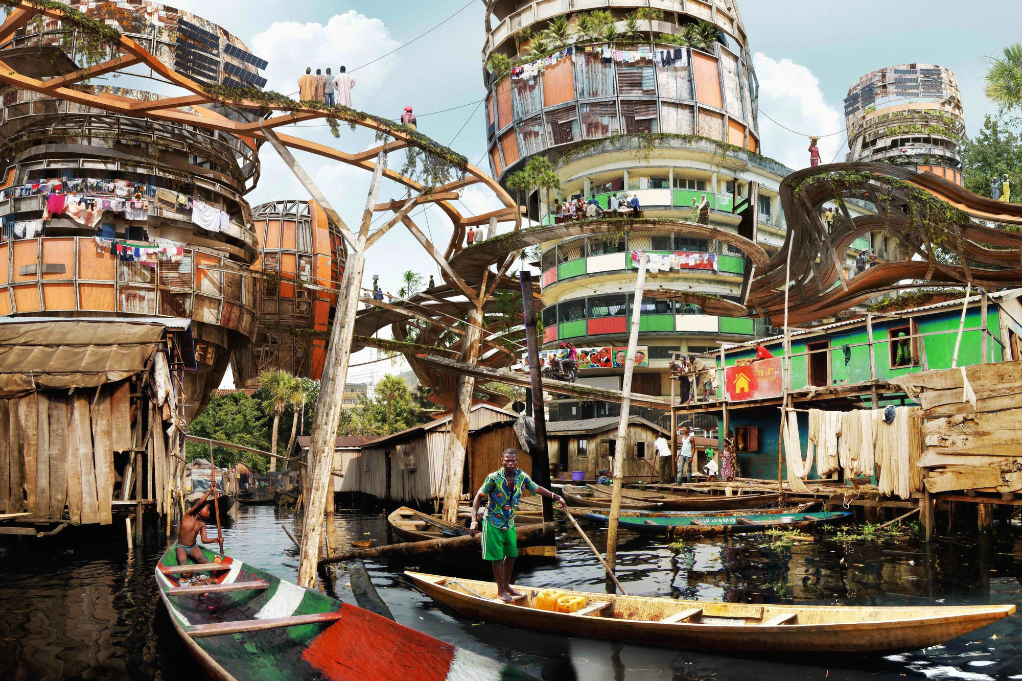 Olalekan Jeyifous, Makoko Canal, 2015
