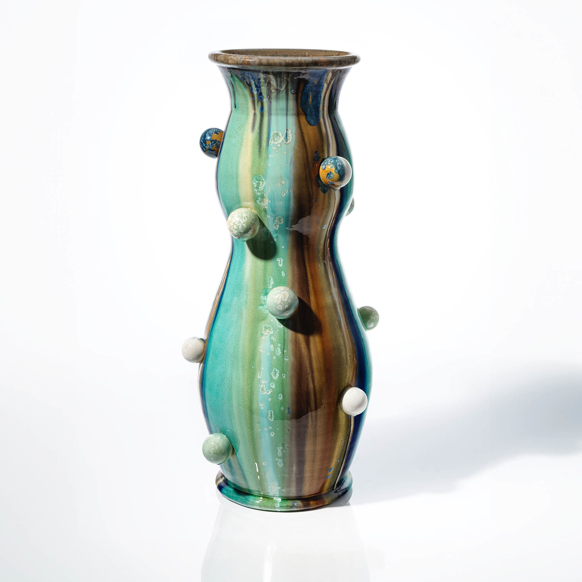 Kate Malone, A Tall Striped Atomic Vase, 2024