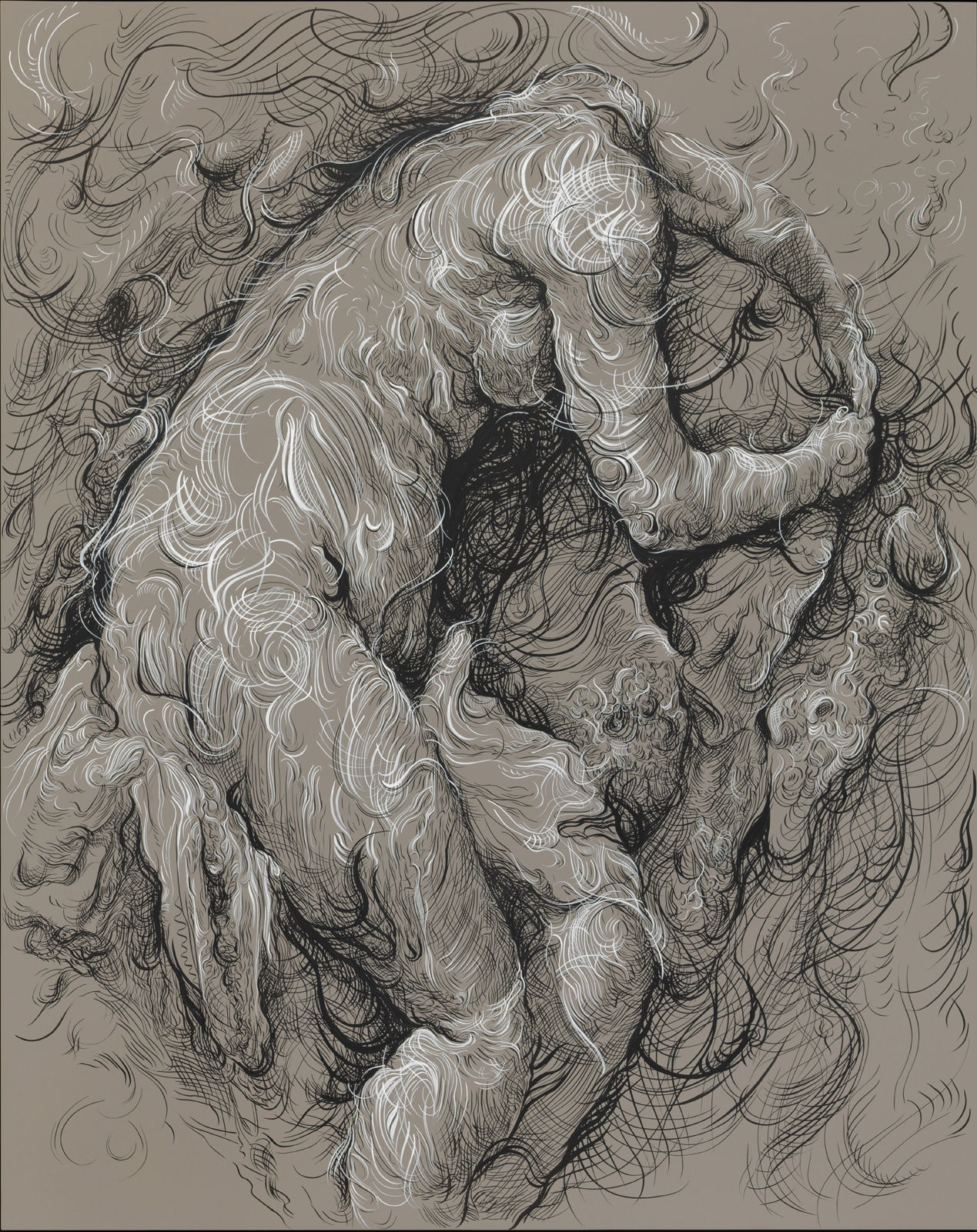 Glenn Brown, Ride a White Swan, 2017