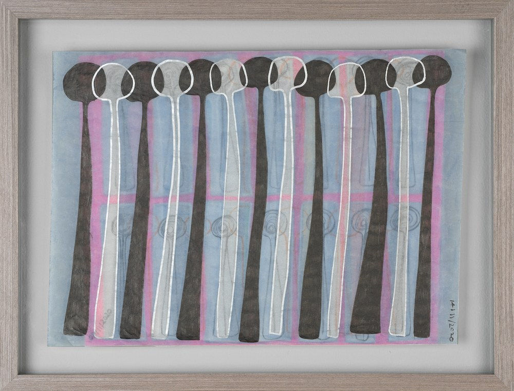 Eman Al Hashemi, Drawing of Ceramic Spoons No. 2, 2020