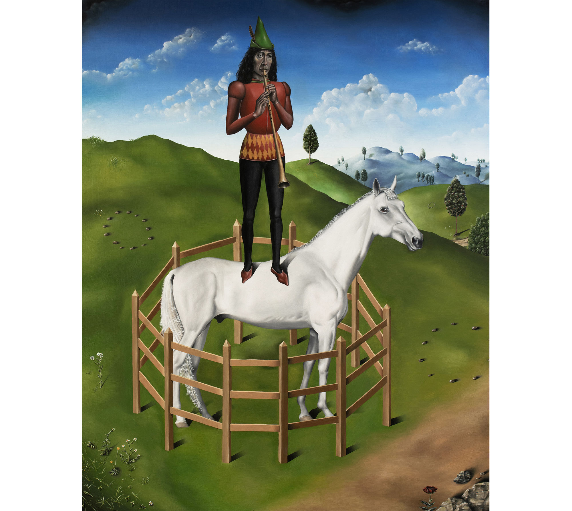 Dittmar Viane, De fluitist op het witte paard, 2020