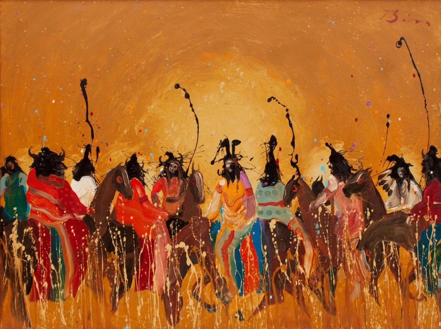Earl Biss, Warriors in the Late Day Sun, 1980