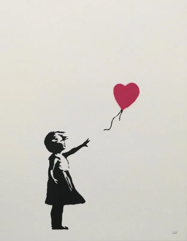 Banksy, Girl With Balloon (Unsigned), 2004