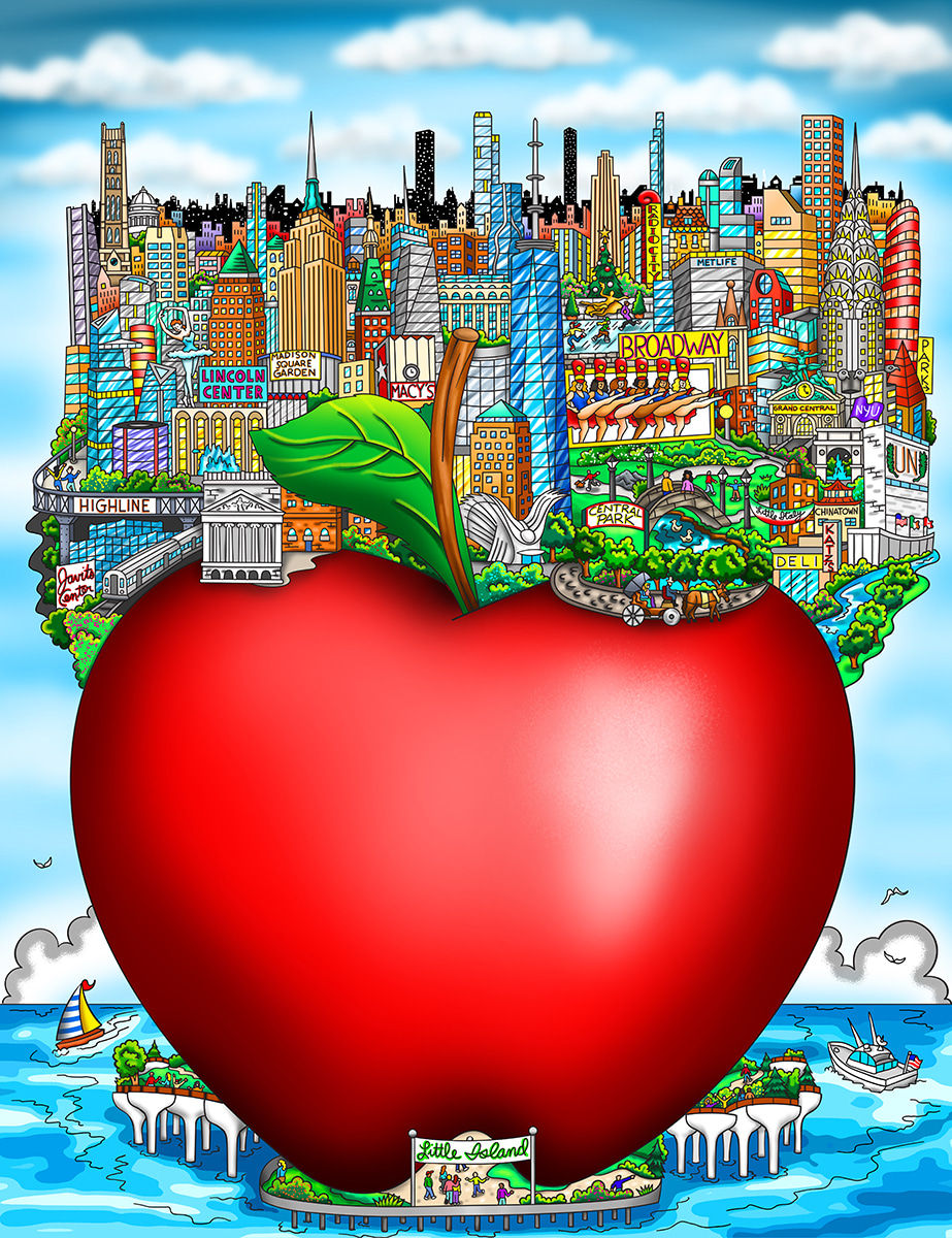 Charles Fazzino, Big apple-- little island DX