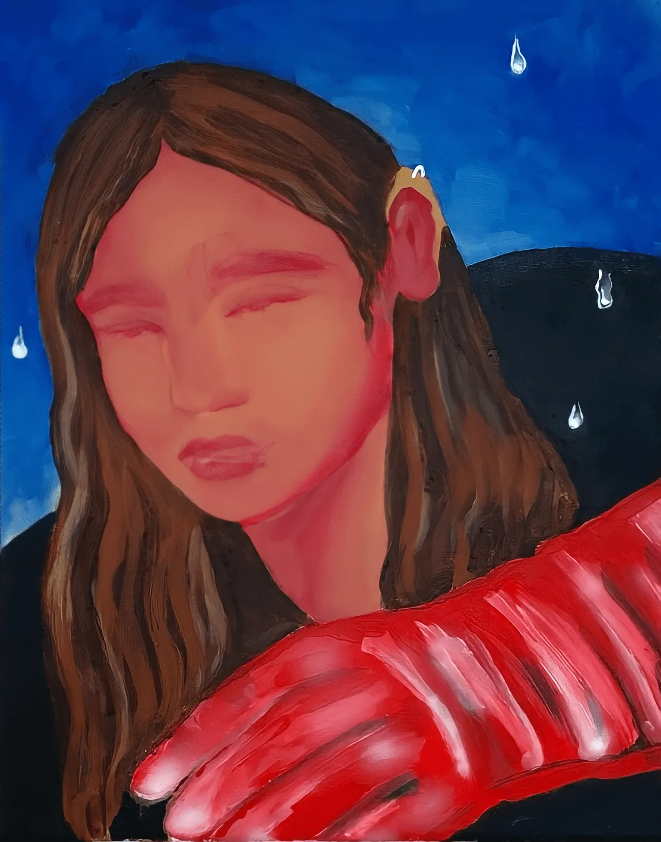 Ethel Coppieters, The Red Glove & the the rain, 2022