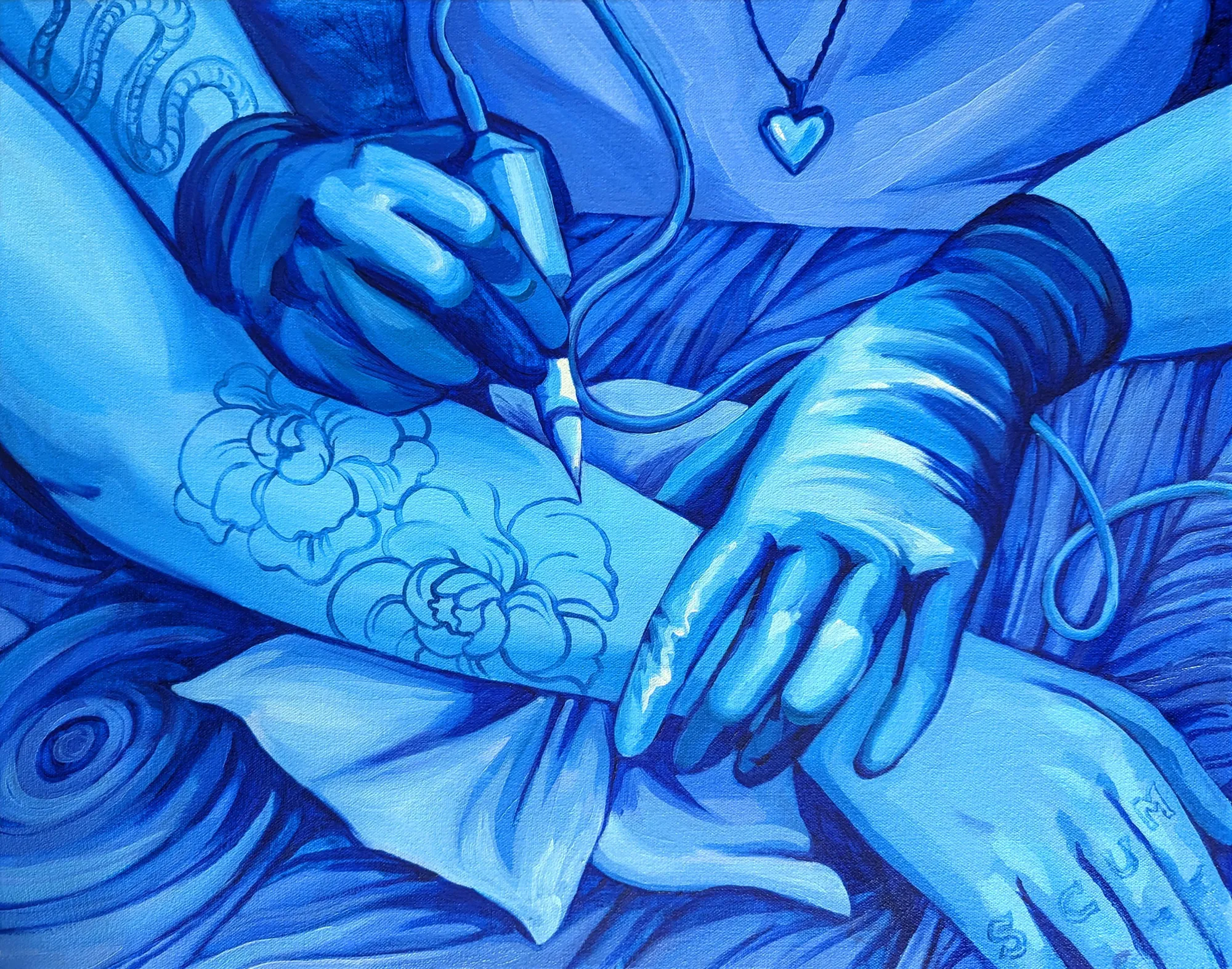 Elijah Kauffman, Hold Still (in blue), 2023
