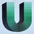 Stella Alesi, The Shape- cobalt turquoise green, 2022