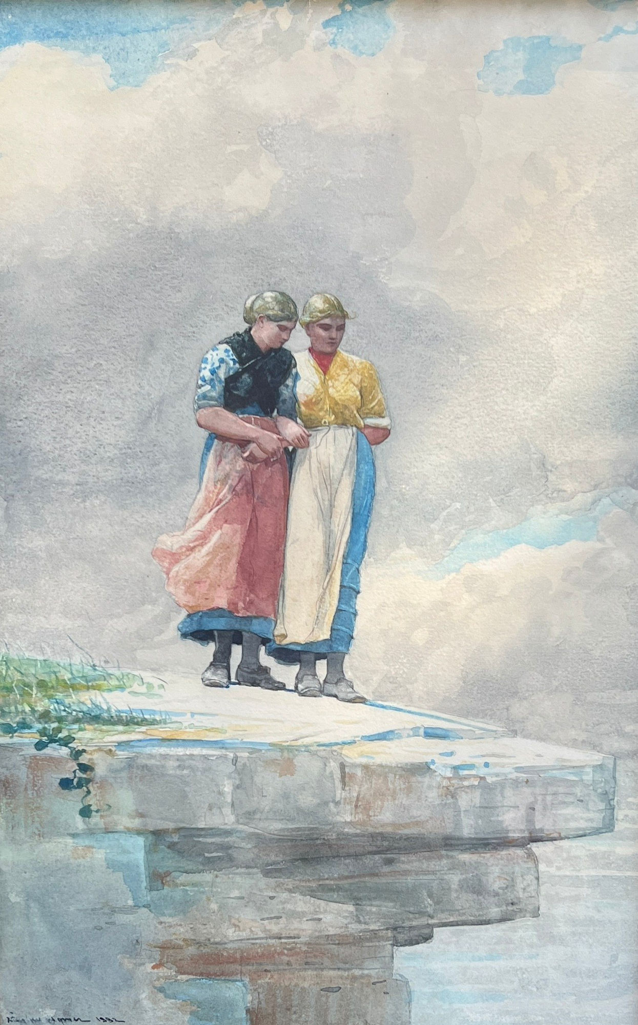 Winslow Homer, Looking Over the Cliff, 1882