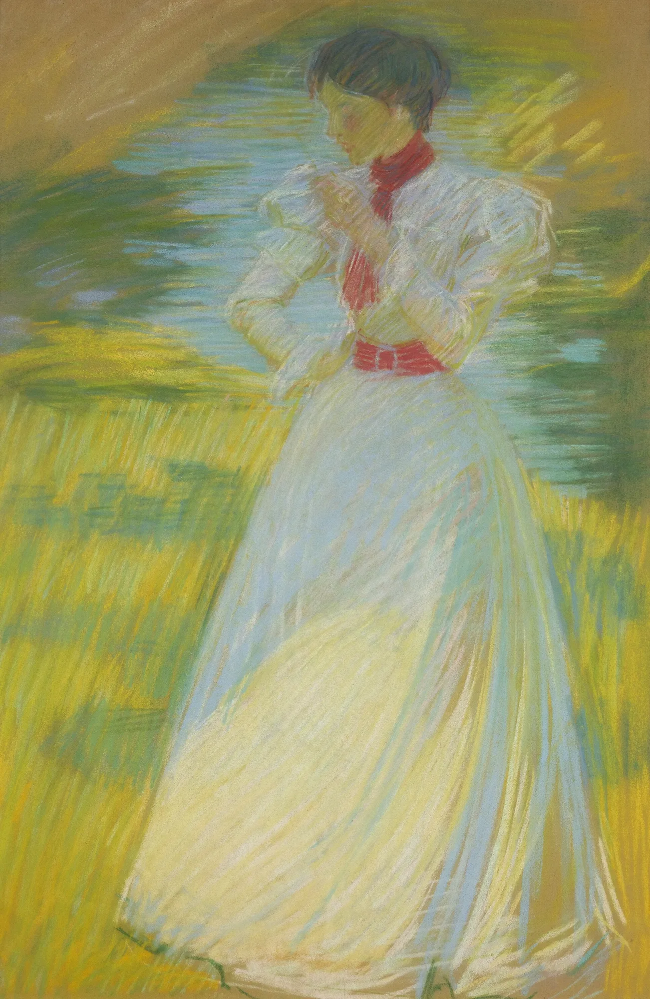 Philip Leslie Hale, Woman with Red Sash, 1897