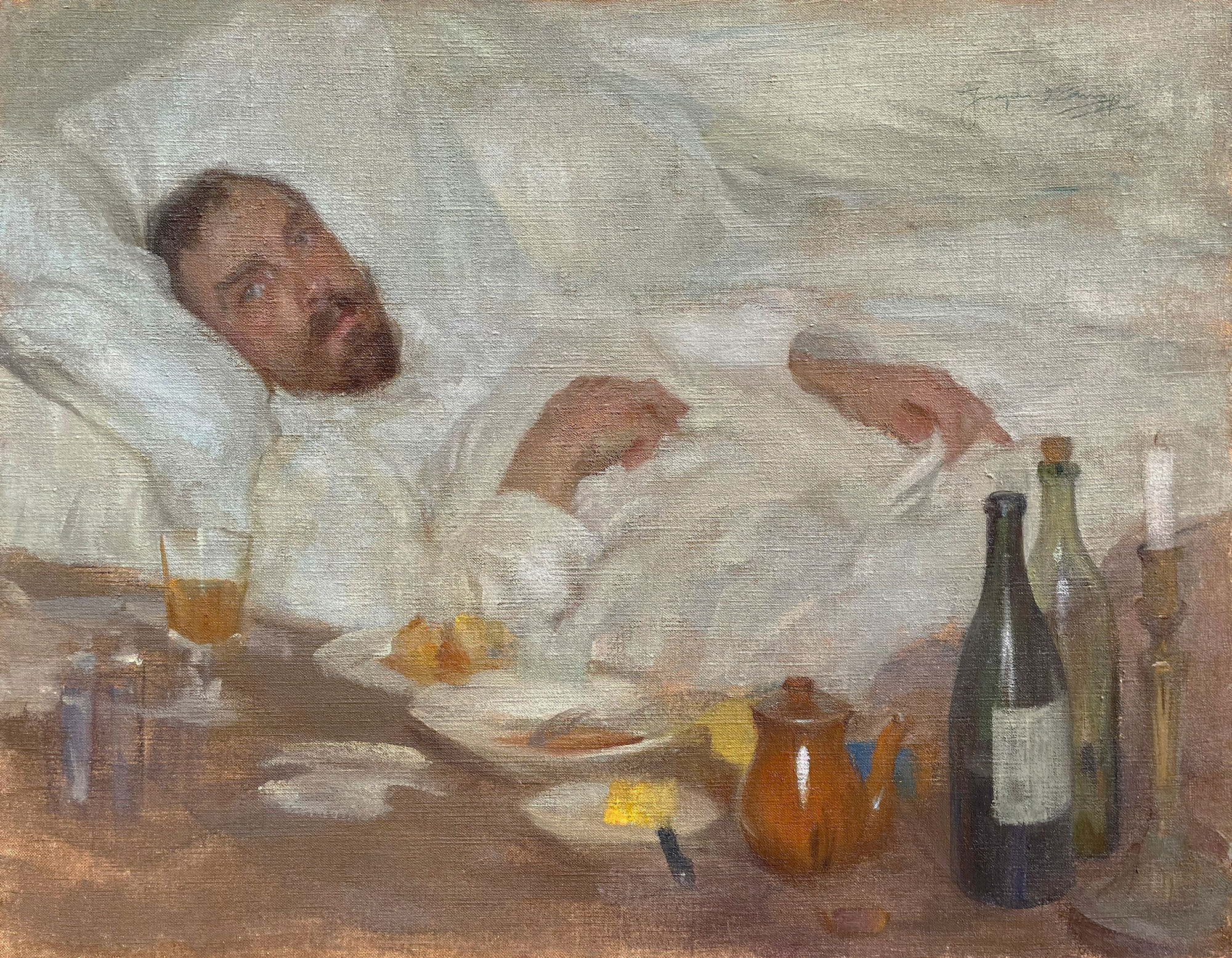 Joseph DeCamp, Portrait of a Man (possibly convalescing)